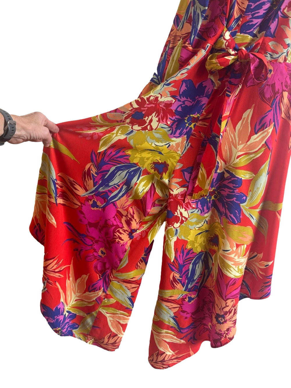 MSK Tie Front Tropical Romper - Picture 5 of 10